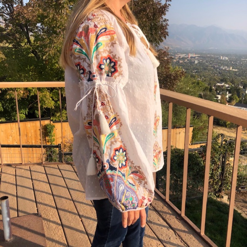 NEW Tolani Callie embroidered top. XL